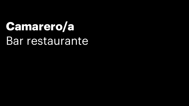 Camarero/a