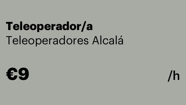 Teleoperador/a