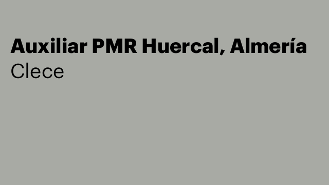 Auxiliar PMR Huercal, Almería