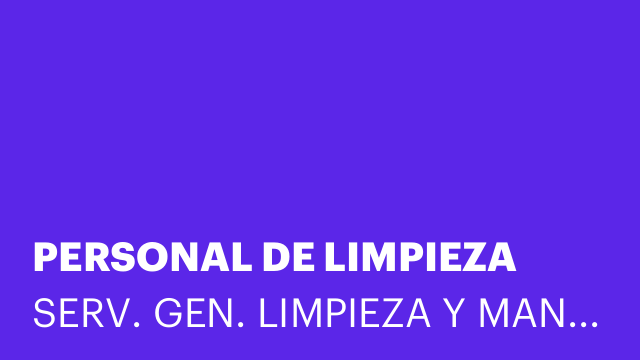 PERSONAL DE LIMPIEZA
