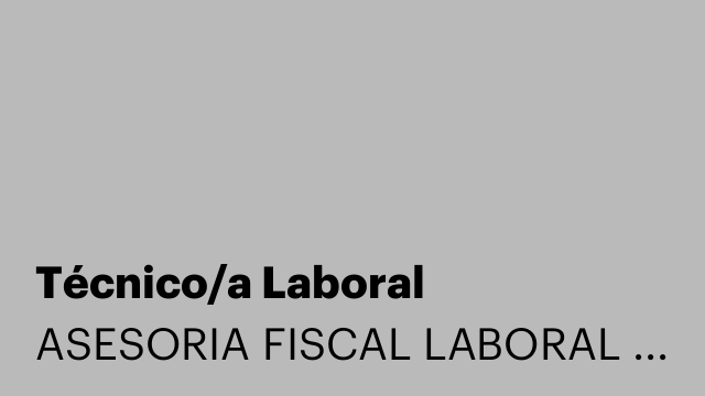 Técnico/a Laboral