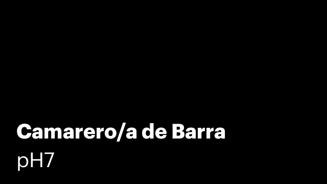 Camarero/a de Barra