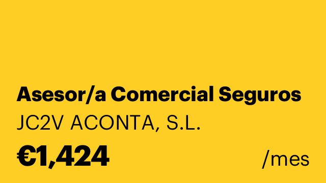 Asesor/a Comercial Seguros