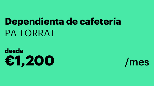 Dependienta de cafetería