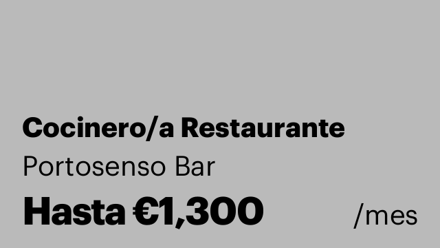 Cocinero/a Restaurante