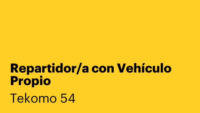 Repartidor/a con Vehículo Propio