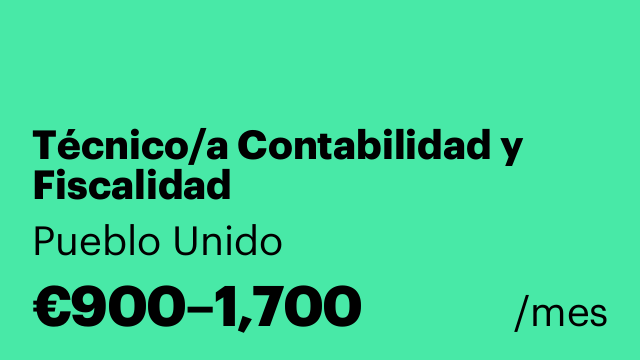 Técnico/a Contabilidad y Fiscalidad