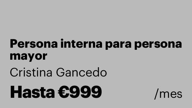 Persona interna para persona mayor