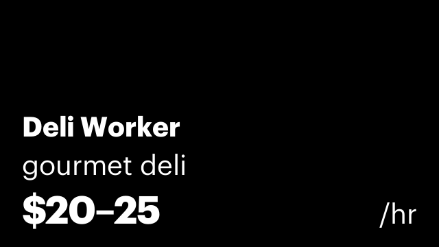Deli Worker
