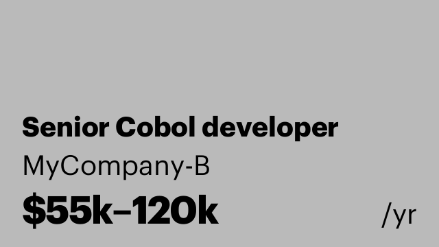 Senior Cobol developer