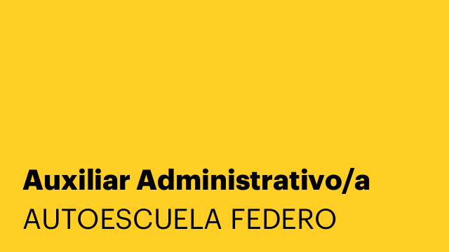 Auxiliar Administrativo/a
