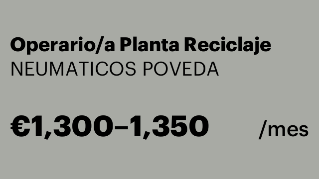 Operario/a Planta Reciclaje