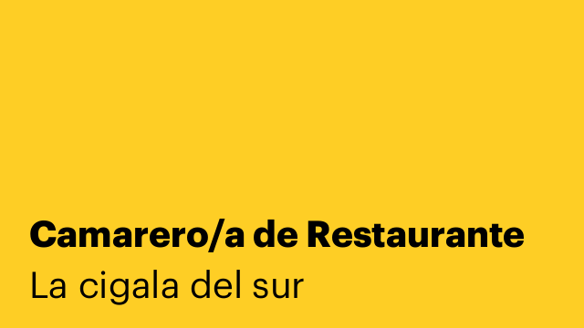Camarero/a de Restaurante