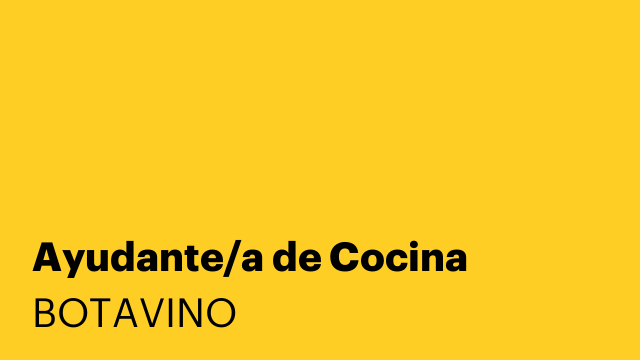 Ayudante/a de Cocina