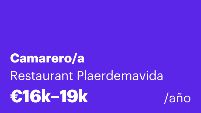 Camarero/a
