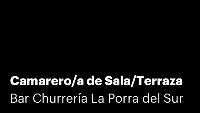 Camarero/a de Sala/Terraza
