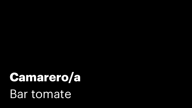 Camarero/a