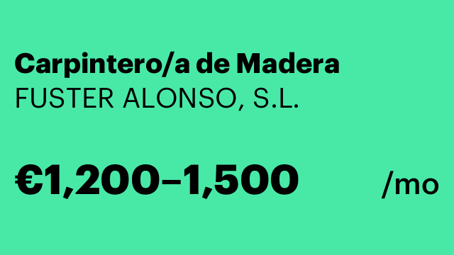 Carpintero/a de Madera