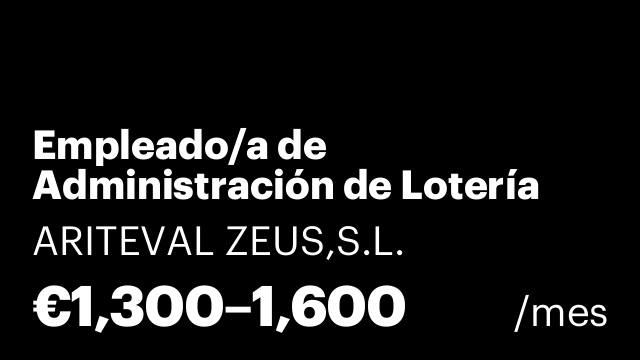 Empleado/a de Administración de Lotería