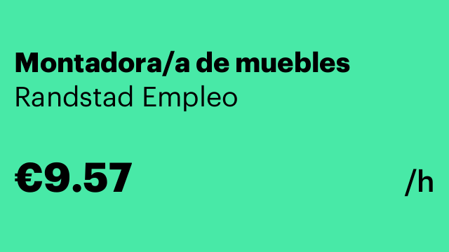 Montadora/a de muebles