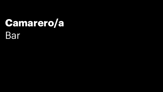 Camarero/a