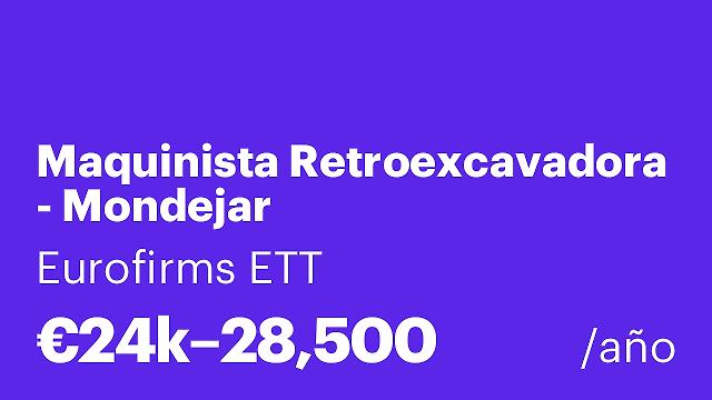 Maquinista Retroexcavadora - Mondejar