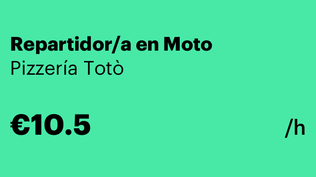 Repartidor/a en Moto