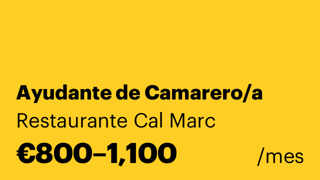 Ayudante de Camarero/a