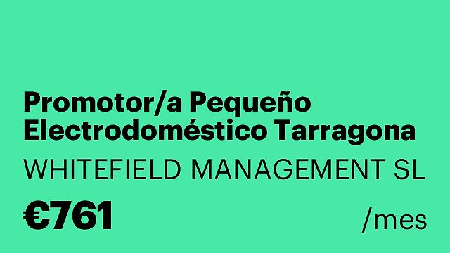 Promotor/a Pequeño Electrodoméstico Tarragona