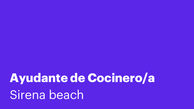 Ayudante de Cocinero/a