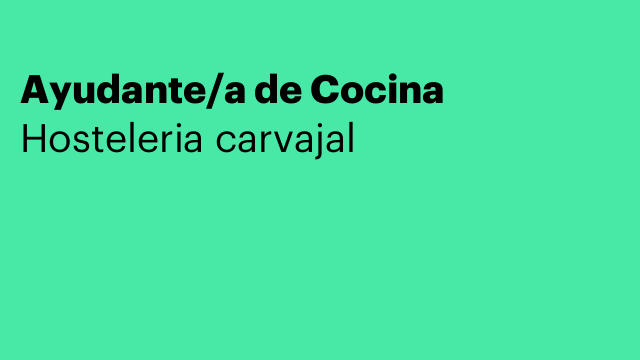 Ayudante/a de Cocina