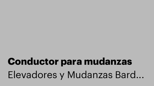 Conductor para mudanzas