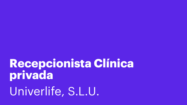 Recepcionista Clínica privada