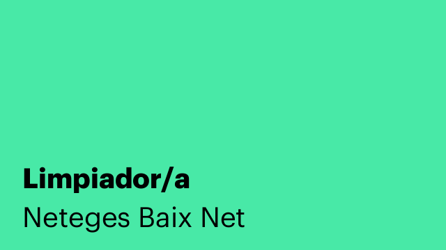 Limpiador/a