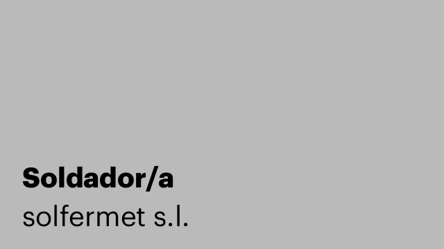 Soldador/a