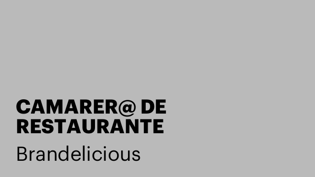 CAMARER@ DE RESTAURANTE