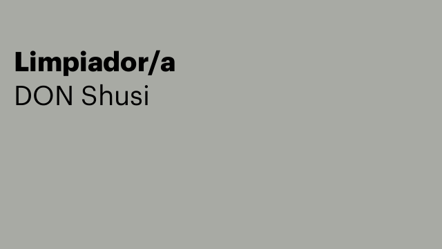Limpiador/a