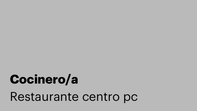 Cocinero/a