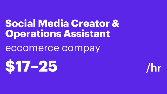Social Media Creator & Operations Assistant