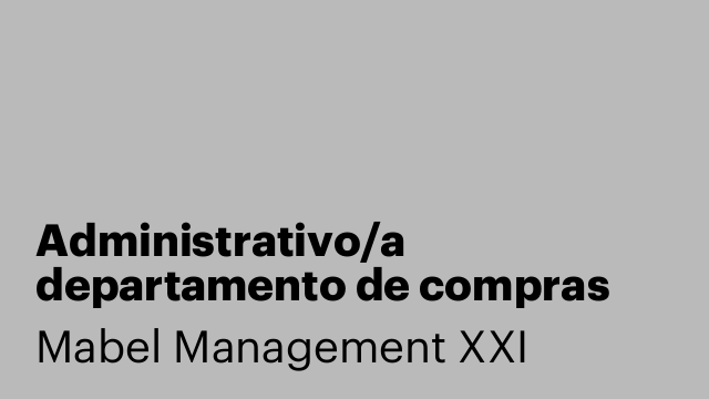 Administrativo/a departamento de compras