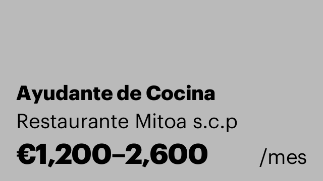 Ayudante de Cocina
