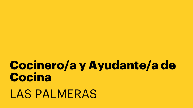 Cocinero/a y Ayudante/a de Cocina