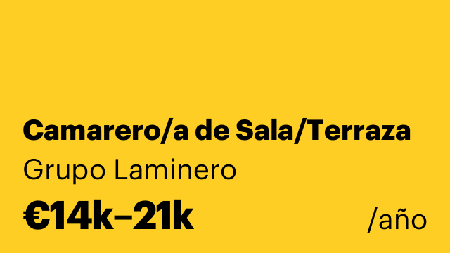 Camarero/a de Sala/Terraza