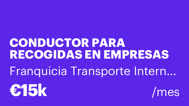 CONDUCTOR PARA RECOGIDAS EN EMPRESAS