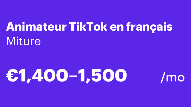 Animateur TikTok en français
