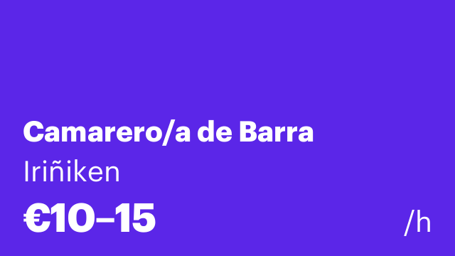 Camarero/a de Barra