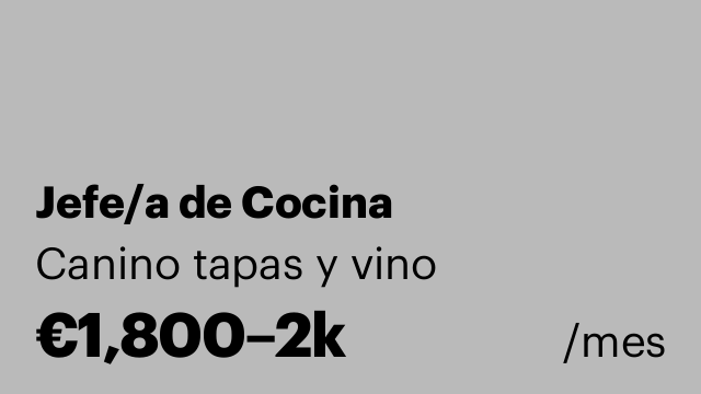 Jefe/a de Cocina