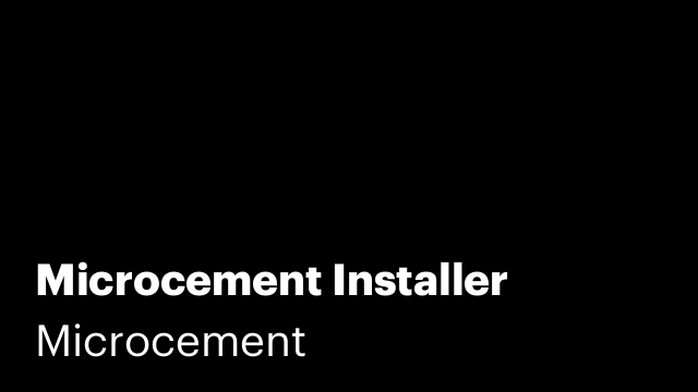Microcement Installer
