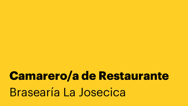 Camarero/a de Restaurante