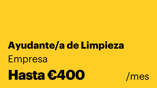 Ayudante/a de Limpieza